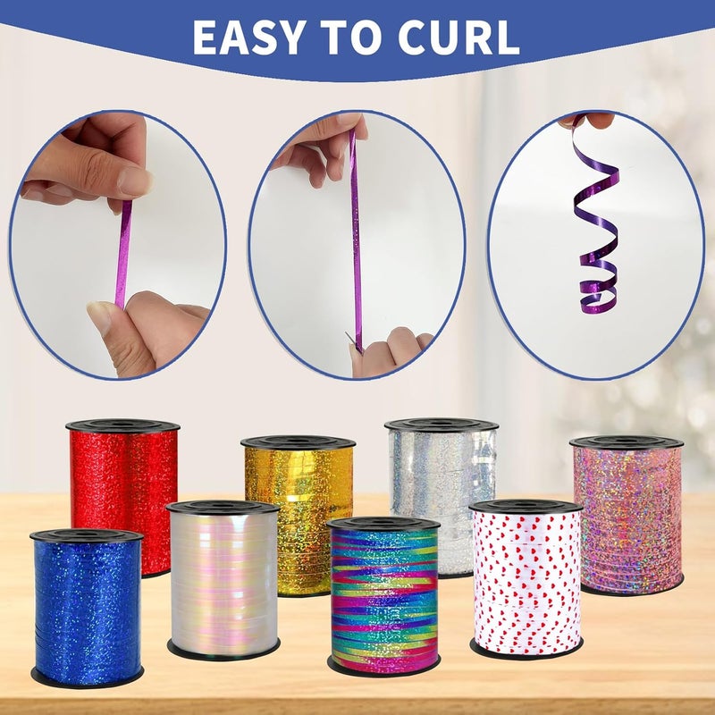 WFAUIBR 500 Yards Purple Shiny Curling Ribbon for Halloween, Gift Wrapping, Balloon String, Parties, Crafts, and Decoration - Image 4